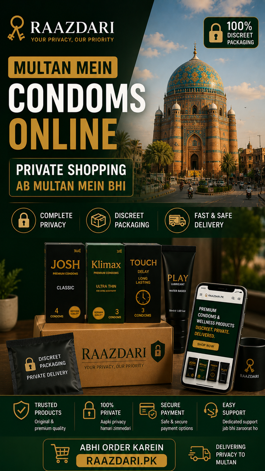 Buy Condoms Online in Multan — Discreet Plain Box Delivery | RaazDari