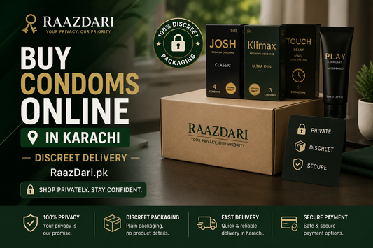 Buy Condoms Online in Karachi — Discreet Delivery | RaazDari.pk